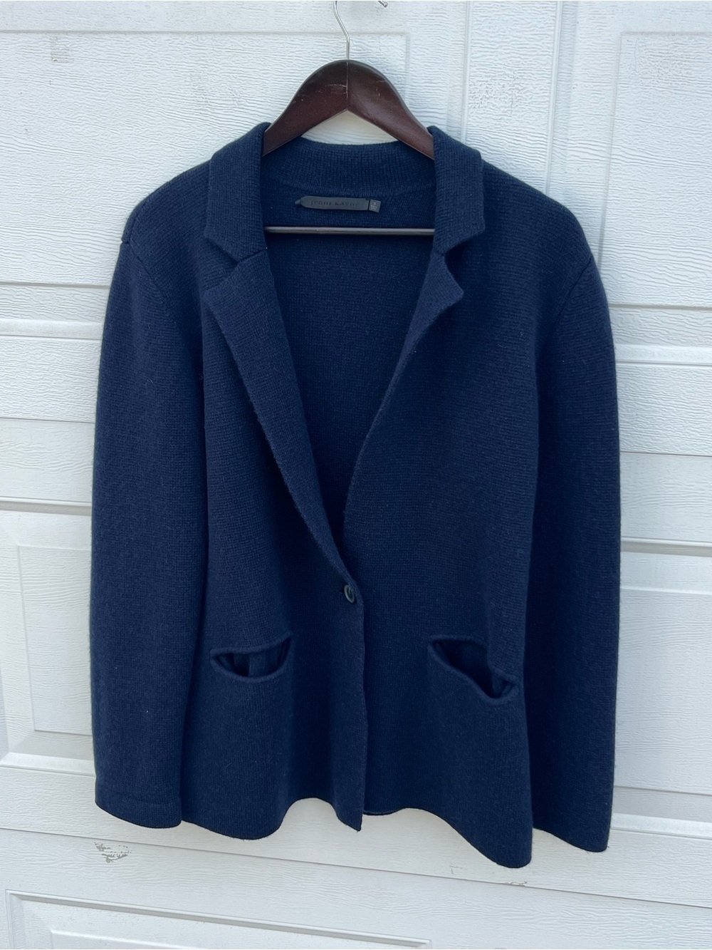 JENNI KAYNE Cooper Blazer Sweater jacket navy blue Womens Size Small